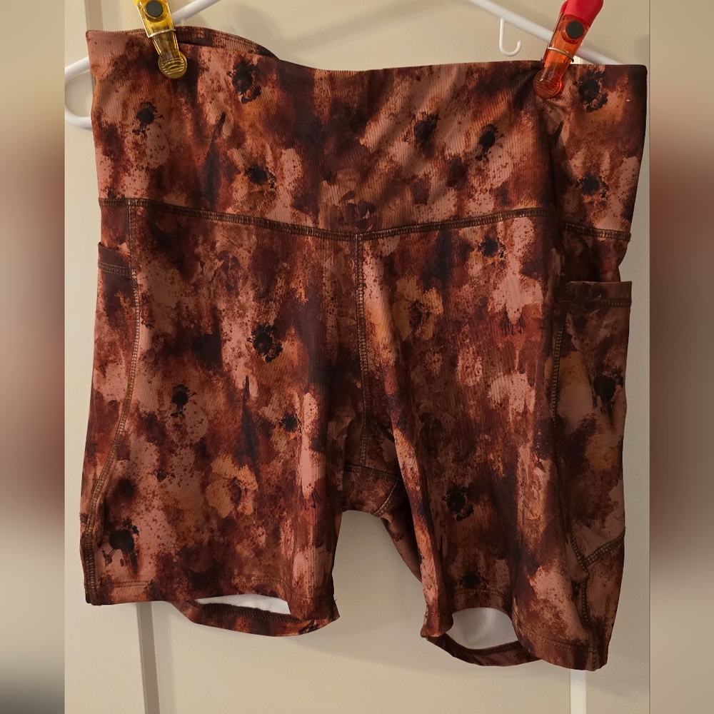 Women's Bike / Exercise Shorts Brown Rust Size XL